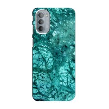 Мраморный чехол на Motorola MOTO G41 (VPrint) (Зеленый мрамор)