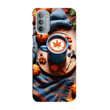 Чехол с уникальным дизайном «Осень с кофе» для Motorola MOTO G41 – Кофе и тыквы