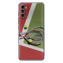 Чехлы с принтом Спортивная тематика для Motorola MOTO G42 (Ракетки теннис)