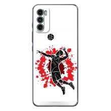 Чехлы с принтом Спортивная тематика для Motorola MOTO G42 (Волейболист)