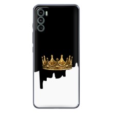 Чехол (Корона на чёрном фоне) для Мото Джи 42 – Золотая корона