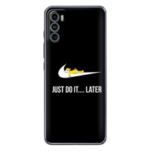 Силиконовый Чехол на Motorola MOTO G42 с картинкой Nike (Later)