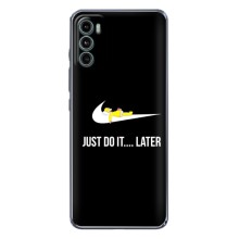 Силиконовый Чехол на Motorola MOTO G42 с картинкой Nike (Later)