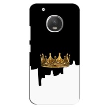 Чехол (Корона на чёрном фоне) для Мото Джи 5 Плюс – Золотая корона