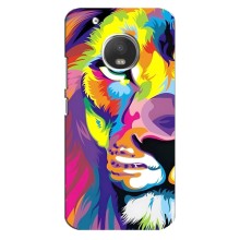 Чехол со Львом для Motorola MOTO G5 Plus (VPrint) (Яркий Лев)