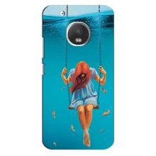 Чехол Стильные девушки на Motorola Moto G5 Plus – Девушка на качели