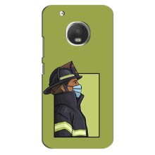 Силиконовый бампер (Работники) на Motorola Moto G5 Plus – Пожарник