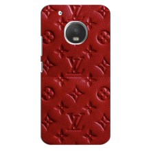 Текстурный Чехол Louis Vuitton для Мото Джи 5 Плюс – Красный ЛВ
