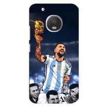 Чохли для Motorola MOTO G5 (Leo чемпіон) (AlphaPrint) (Мессі з кубком)