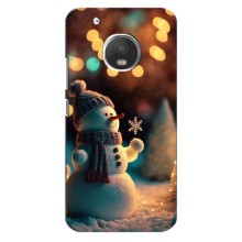 Чехлы на Новый Год Motorola MOTO G5 – Снеговик праздничный