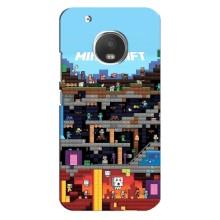 Чохол Майнкрафт на Motorola MOTO G5 (AlphaPrint) Minecraft (фон Minecraft)