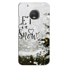 Новогодние, Праздничные Чехлы для Motorola MOTO G5 - 2024 год (Let it snow)