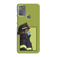 Силиконовый бампер (Работники) на Motorola MOTO G50 – Пожарник