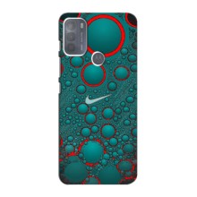 Силиконовый Чехол на Motorola MOTO G50 с картинкой Nike (Найк зеленый)