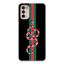 Чехлы Бренд GUCCI для Motorola MOTO G52 (Змей Гуччи)