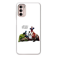 Чехлы для Motorola MOTO G52 (Для Христиан) (Иисус супергерой)