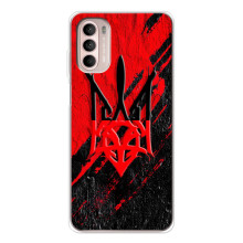 Чехлы УПА (Красно-Чёрный) на Motorola MOTO G52 – Герб в цвете УПА