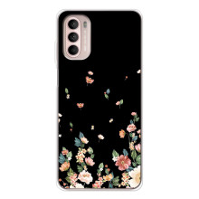 Чехол для Мото Джи 52 - с принтом (Дизайнерские) (AlphaPrint) (Маленькие цветы)