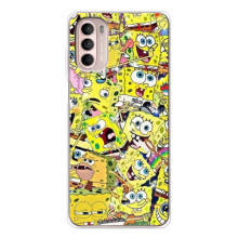 Чехол Губка Боб для Мото Джи 52 (Эмоции Спанч Боба)