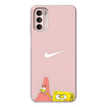 Чехол Губка Боб для Мото Джи 52 (Патрик и Губка)