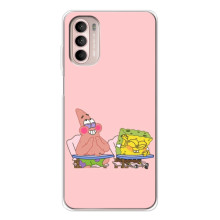 Чехол Губка Боб для Мото Джи 52 (За партой)