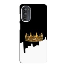 Чехол (Корона на чёрном фоне) для Мото Джи 52 – Золотая корона