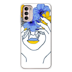 Чехол на Motorola MOTO G52 Украинский дизайн (Украинка на всю голову)