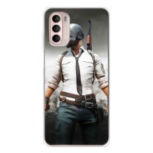Силиконовый чехол с картинкой "Герой Pubg" на Motorola MOTO G52 (Пабг)
