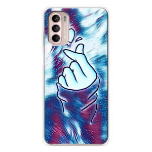 Чохол з принтом для Motorola MOTO G52 (AlphaPrint - Знак сердечка)
