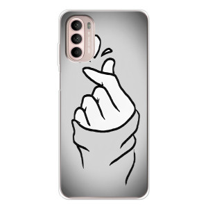 Чехол с принтом для Motorola MOTO G52 (AlphaPrint - Знак сердечка)