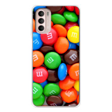 Чехол с изображением  вкусной еды для Motorola MOTO G52 – Разноцветные M&M'S