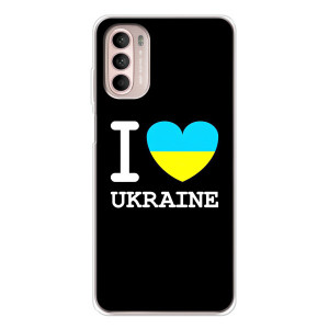 Чехол с Украинской символикой на Мото Г52 – I Love Ukraine