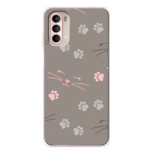 Чохол з малюнком кіт на Motorola MOTO G52 (Лапи і вуса)