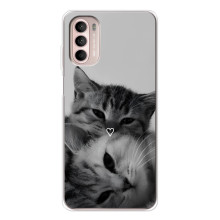 Чохол з малюнком кіт на Motorola MOTO G52 (Пара котів)