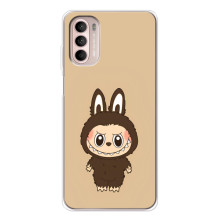 Чехол с Лабубу на Motorola MOTO G52 (Коричневый Лабубу)