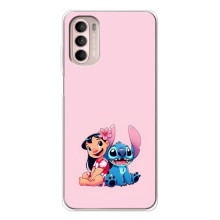 Чехол с принтом Стич на Motorola MOTO G52 (Лило и Стич)