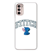 Чехол с принтом Стич на Motorola MOTO G52 (Стич лого)