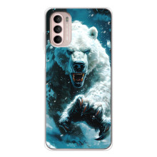 Чехол с картинкой «Хищники» для Motorola MOTO G52 – Медведь