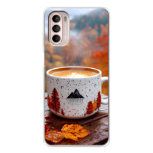 Чехол с уникальным дизайном «Осень с кофе» для Motorola MOTO G52 – Кофе на природе