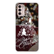 Рождественские Чехлы для Motorola MOTO G52 (VPrint) (Елочка узорная)