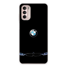 Силиконовый бампер с картинкой машины на Motorola MOTO G52 – Черный BMW