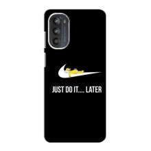 Силиконовый Чехол на Motorola MOTO G52 с картинкой Nike (Later)