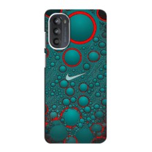 Силиконовый Чехол на Motorola MOTO G52 с картинкой Nike (Найк зеленый)