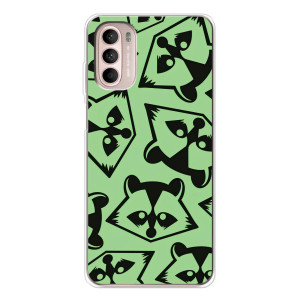 Силіконовий Чохол з Энотами  на Motorola MOTO G52 – Мордочки Єнота
