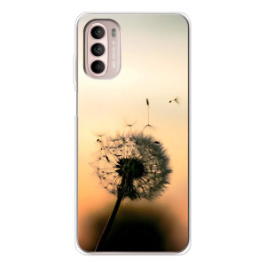 Силиконовый Чехол с одуванчиками на Motorola MOTO G52 – Роздумаханый одуванчик
