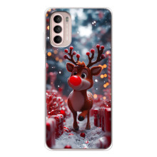 Яркий чехол для Motorola MOTO G52 с Зимними Оленятами – Олень среди подарков