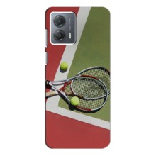 Чехлы с принтом Спортивная тематика для Motorola MOTO G53 (Ракетки теннис)