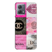 Чехол (Dior, Prada, YSL, Chanel) для Motorola MOTO G53 (Модница)
