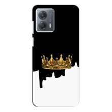 Чехол (Корона на чёрном фоне) для Мото Джи 53 – Золотая корона