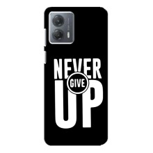 Силиконовый Чехол на Motorola MOTO G53 с картинкой Nike (Never Give UP)